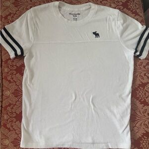 Abercrombie Kids White Tee with Navy Accents